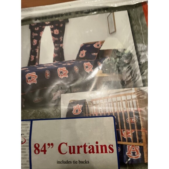 Auburn Tigers Curtain 2-Piece Matching Panel Set 63" 0r 84" Multicolor - Picture 4 of 16